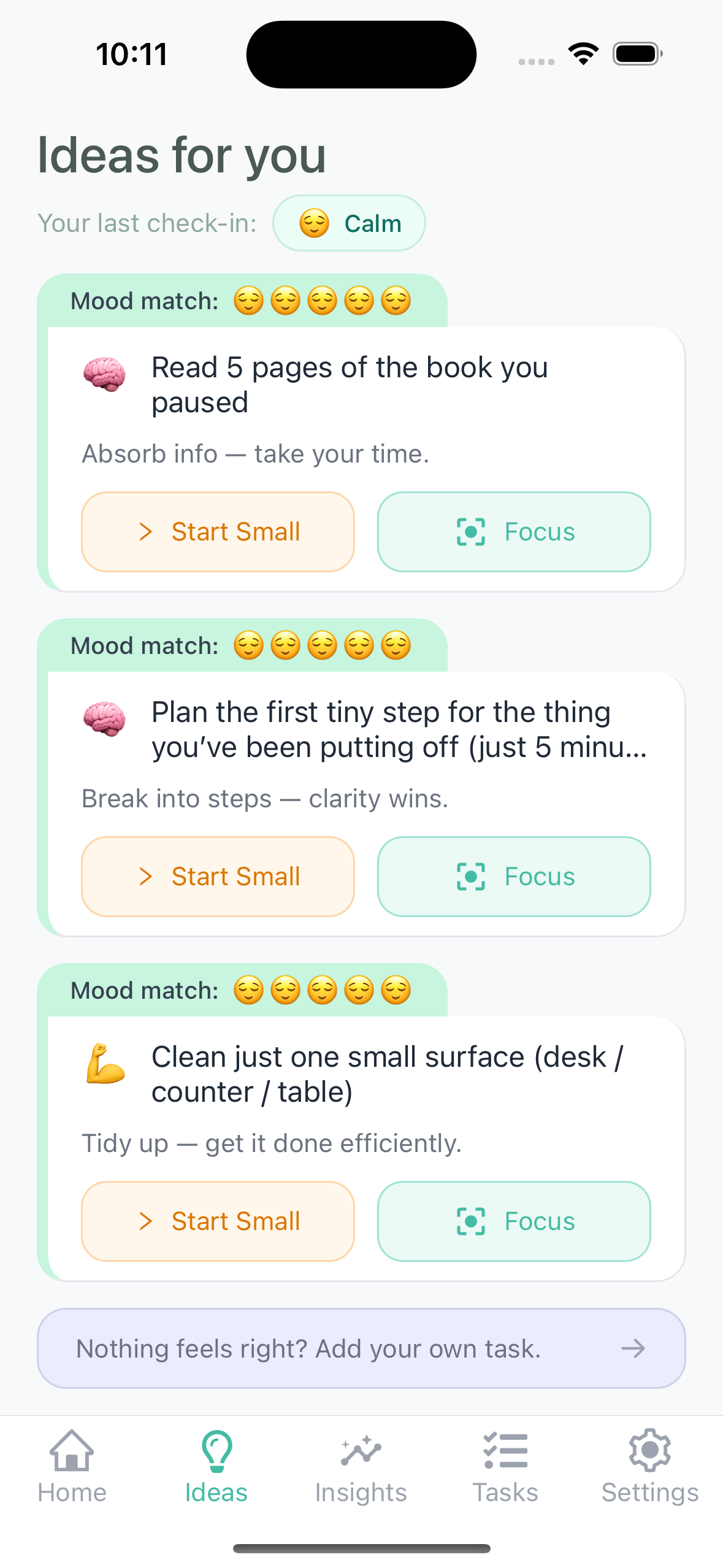 Moodivation app screenshot